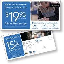 More Honda postcard samples.