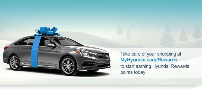 Take care of your shopping at MyHyundai.com/Rewards to start earning Hyundai Rewards points today!